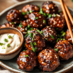 inesboulila A close up shot of glossy caramelized BBQ meatballs f11d438f b7f1 4f62 a7d5 c71606bd97a5