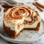 inesboulila A freshly baked cinnamon roll cheesecake rich and c f66ec313 cae7 4b73 89a8 b0315caf389e