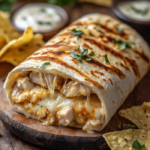 inesboulila A freshly made Cheesy Garlic Chicken Wrap sliced in 57c6468c ab68 4499 a846 bf193ade6510