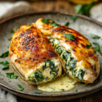 inesboulila A golden brown spinach stuffed chicken breast slice 403edcec 1921 4a5d afb8 08f0ae34998a