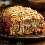 inesboulila A hearty slice of Garlic Parmesan Chicken Meatloaf b786edf6 7bc5 4c5a a613 dcbda965cfce