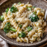 inesboulila A plate of Creamy Cheesy Broccoli Pasta served in db34dfe5 d27d 4eec a069 5f70214569d4