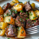 inesboulila A plate of Garlic Butter Steak Bites and Potatoes f d8064305 b596 472c 8455 7d325e61a2f7
