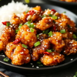 inesboulila A plate of Hot Orange Chicken featuring crispy gold 16cc6c8b 17ae 42f6 9423 c9d2b7203130