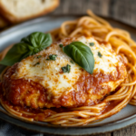inesboulila A plate of Instant Pot Chicken Parmesan featuring a 666e3403 7d3d 45f6 901d 5f9aa0fef7d1