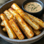 inesboulila A plate of crispy golden brown Air Fryer turnip fri 02c81427 2869 495d ad9c 9a7c62acbd7c
