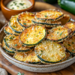 inesboulila A plate of crispy zucchini slices coated in a golde bdc0d81a 12bb 4164 8ae9 5659e9b47c2e
