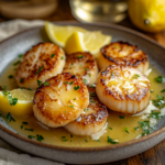 inesboulila A plate of golden pan seared scallops with a beauti a71ba61f 9e68 4989 9c03 1b14090a9143