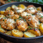 inesboulila A rustic pan filled with Garlic Parmesan Chicken an c4d4d6e0 67b1 4abc 9502 678e9090b6e8