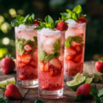 inesboulila A set of freshly prepared strawberry mojitos in tal 58aa350e 852a 46c9 b17c 4768ae606ab0