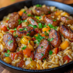 inesboulila A sizzling Cajun Sausage and Rice Skillet served in 1c299bf7 4457 4a3f 8d16 d2ecaa49c3ca