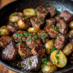 inesboulila A sizzling skillet of garlic butter steak bites and 66581dea 672d 4c0c b2a8 e88de013da4d
