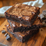 inesboulila A stack of rich fudgy sourdough discard brownies wi 758d4677 5904 4262 871c fefc2f6493a3