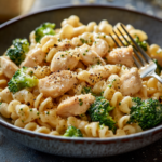 inesboulila A steaming bowl of chicken and broccoli pasta with 38dec1a3 d158 43ff 9dba 696f9b08538d