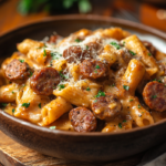 inesboulila A steaming bowl of creamy Cajun sausage pasta serve 025e83eb 8f11 4f2d 9d72 2d61102d4a30