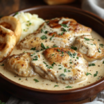 inesboulila A steaming plate of creamy garlic chicken served in f57f72d7 c1ca 4dae 902c 99d482c2c620
