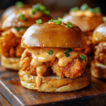 inesboulila A tray of Bang Bang Chicken Sliders served on a rus fded8adc a655 4010 83cb 0a1d058a6e13
