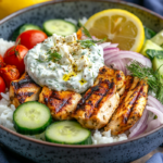 inesboulila A vibrant chicken tzatziki bowl with juicy grilled a563f3aa f838 4760 ad82 58f430d07a44