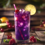 inesboulila A vibrant glass of Jamaican Purple Rain cocktail gl 4fa9500b fc10 4fd3 905f 2cebed174212