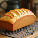 Freshly baked Healthy Sourdough Discard Apple Bread with apple slices, perfect for a nutritious snack.