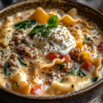 inesboulila A close up of a creamy Alfredo Lasagna Soup served 8c689a2f 92a1 4e4d 9fb1 85c196631eb0