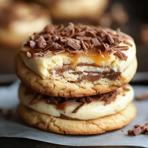 The Best Caramel Cheesecake Cookies Ever