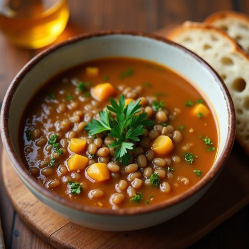 Hearty Lentil and Potato Soup