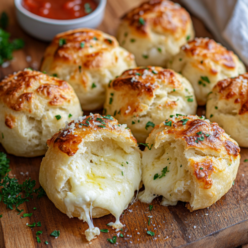 Homemade Garlic Butter Cheese Bombs
