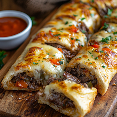 Philly Cheesesteak Stuffed Cheesy Breadsticks: A Delicious Twist