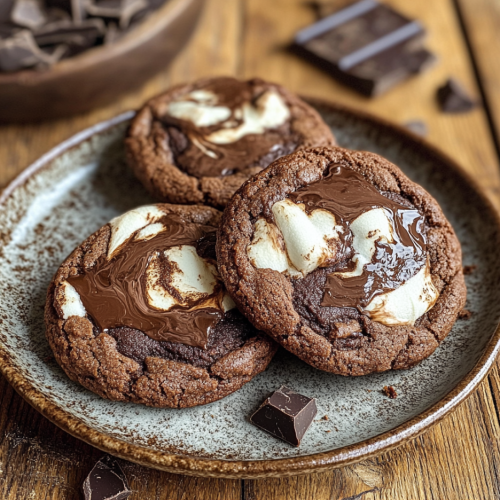 Chocolate Marshmallow Swirl Cookies Recipe