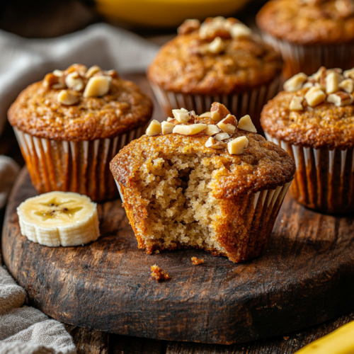 Quick Sourdough Discard Banana Muffins