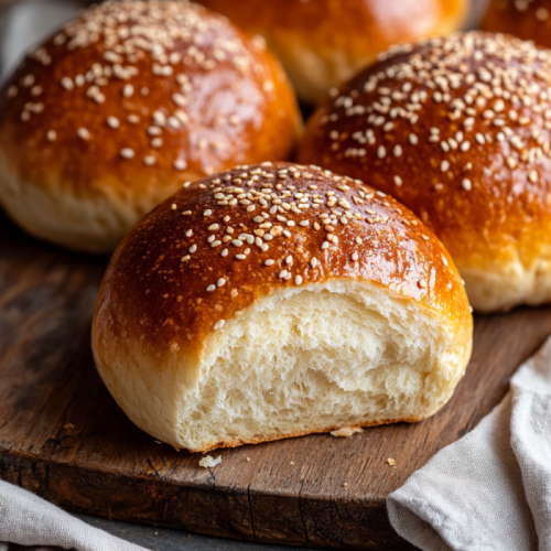 Quick Sourdough Discard Hamburger Buns