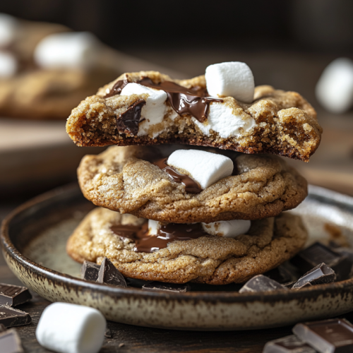 Irresistible Brown Butter Sourdough S’mores Cookies