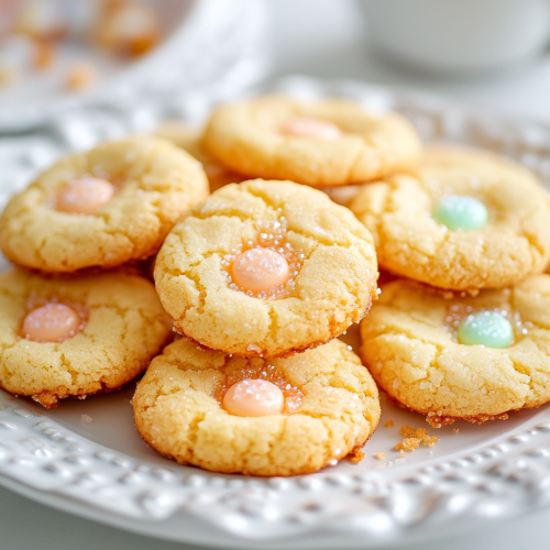 Pastel Candy-Centered Butter Cookies