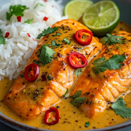 Caribbean Coconut Curry Salmon