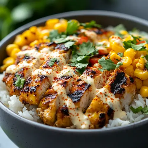 Street Corn Chicken Rice Bowl Recipe
