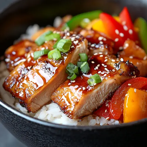 Sticky Chicken Rice Bowls Recipe