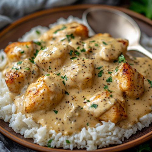 Creamy Smothered Chicken and Rice