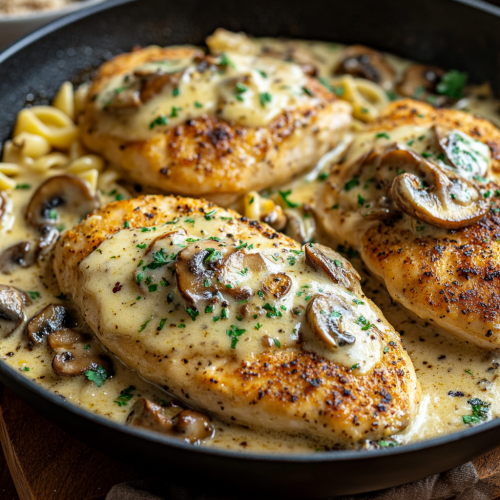 Effortless Mushroom Asiago Chicken Recipe for a Quick Weeknight Dinner