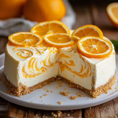 No-Bake Orange Creamsicle Cheesecake Recipe