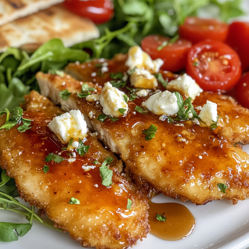 Crispy Hot Honey Feta Chicken – The Perfect Sweet & Spicy Combo!