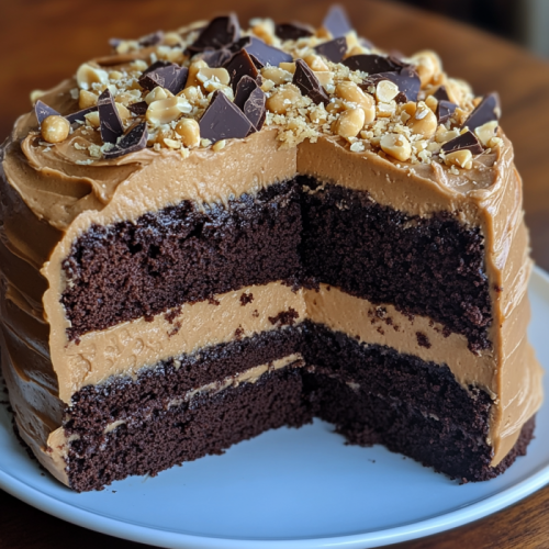 Easy Homemade Chocolate Peanut Butter Cake Recipe