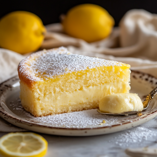 Lemon Custard Cake – A Soft, Creamy, and Zesty Dessert!