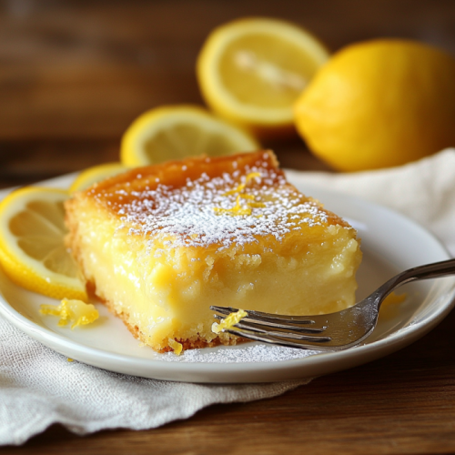 Delicious Lemon Custard Cake – Sweet, Tangy & Perfectly Fluffy!