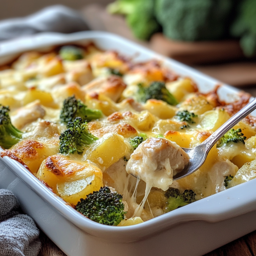 Easy Baked Potato Chicken and Broccoli Casserole Recipe