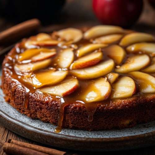 Swedish Apple Cake with Caramel