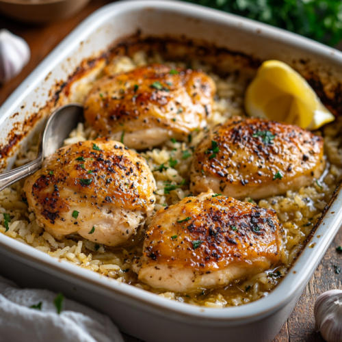 Oven Baked Chicken Rice