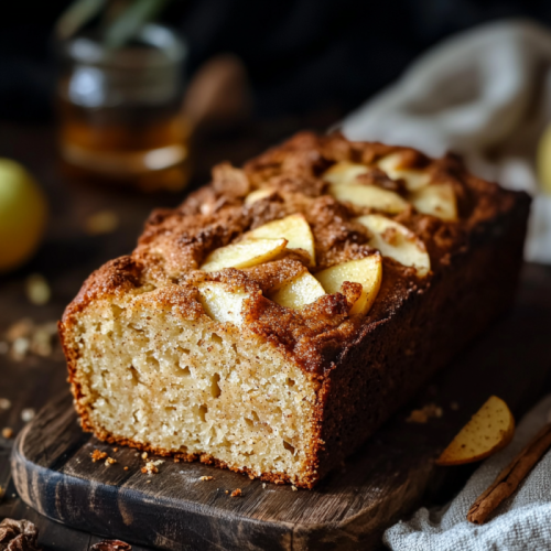 Healthy Sourdough Discard Apple Bread