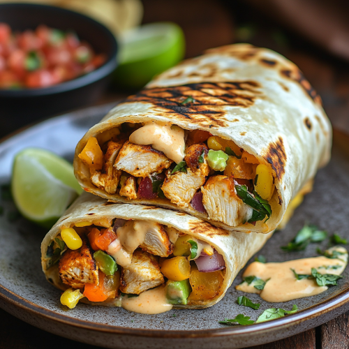Chipotle Ranch Grilled Chicken Burrito Recipe