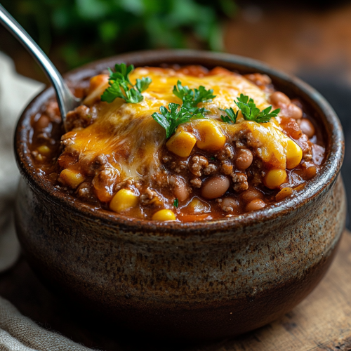 Easy Slow Cooker Cowboy Casserole Recipe